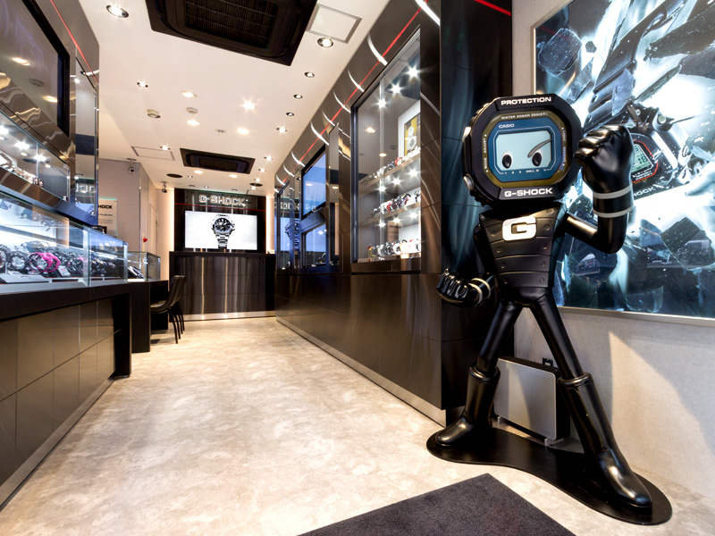 店全体がG-SHOCKの世界